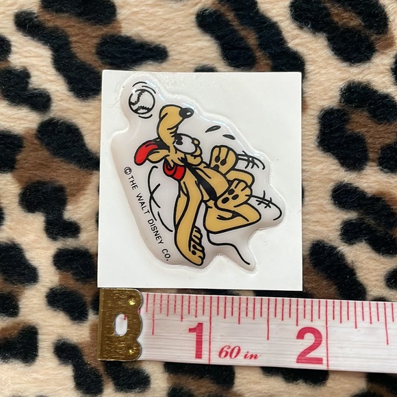 DISNEY Mickey Minnie Donald Duck Pluto Vintage Puffy Sticker Collectible 80s - Picture 13 of 17